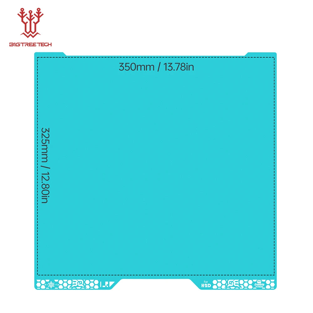 Double-Sided Build Plate Heatbed 350 x 325 mm (13.78 x 12.80 in) – High-Adhesion 3D Printer Surface