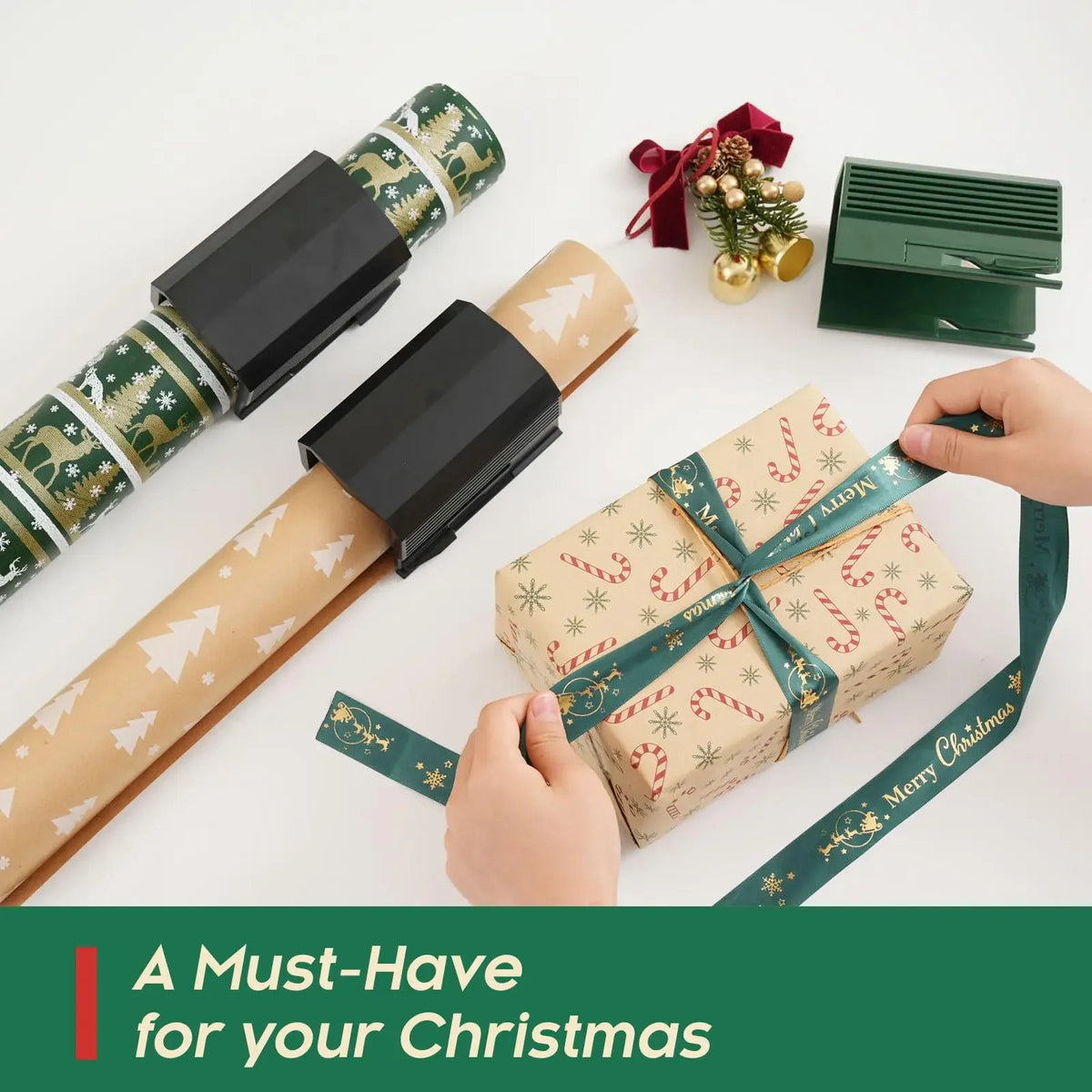Portable Mini Wrapping Paper Cutter Dispenser view 6