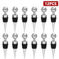 Reusable Plastic Wine Bottle Stoppers Vacuum Twist Champagne Stopper Leakproof Bar Accessory (1/5/12 Pack)