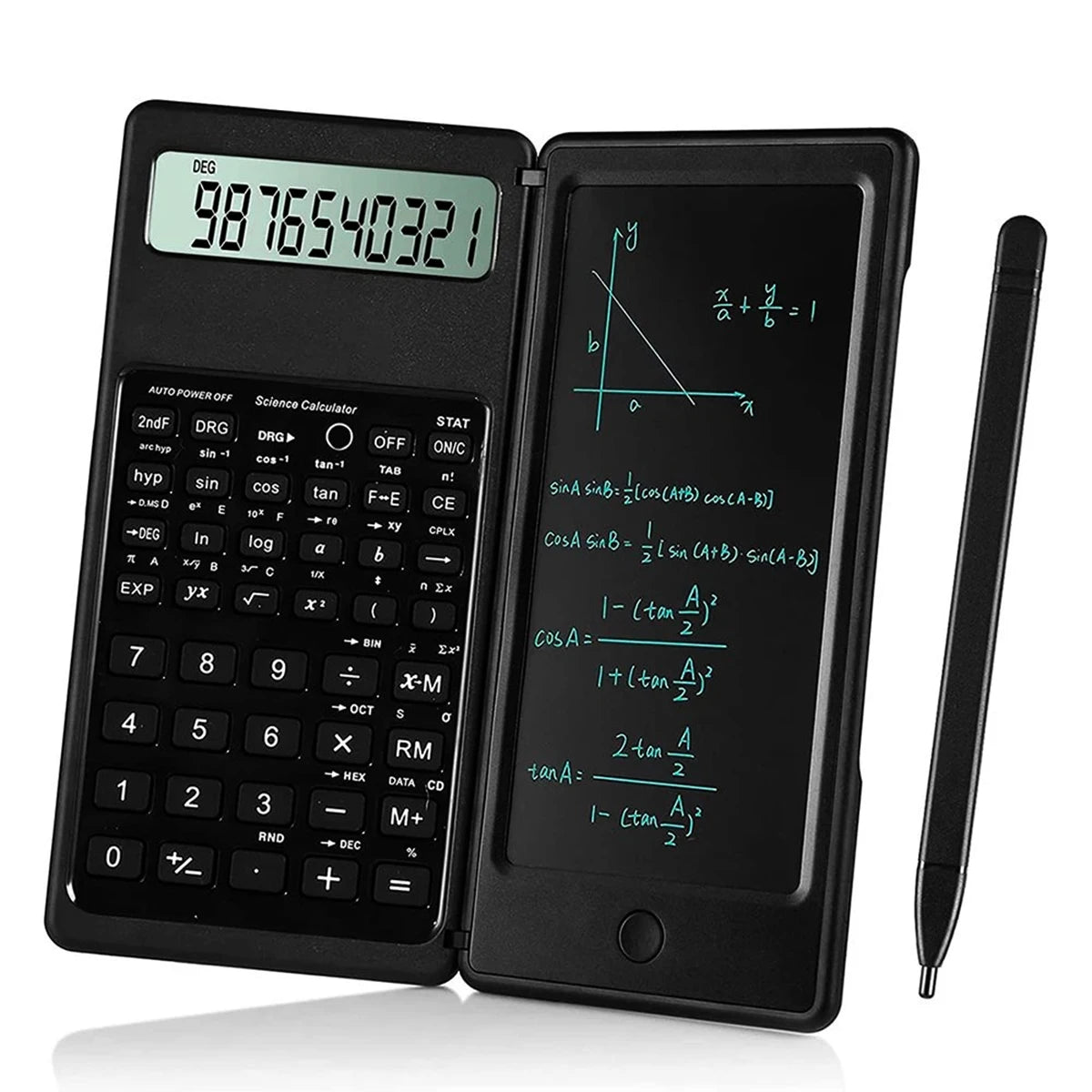 Portable Foldable Scientific Pocket Calculator – 10-Digit Compact Travel Calculator for Office & School