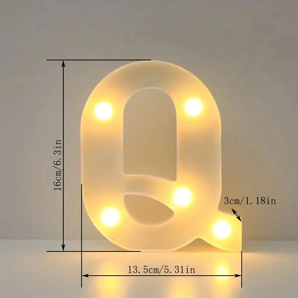 White LED Angel Night Light 6.3in (16 cm) Marquee Sign for Home, Wedding, Party & Christmas Decor