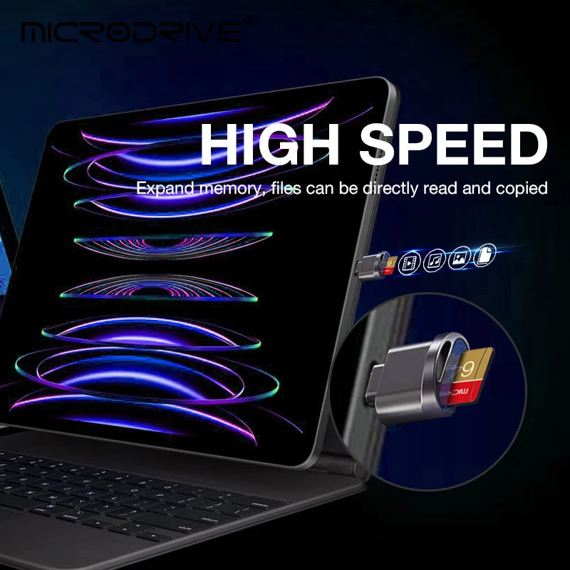 Lightning Micro SD (TF) Card Reader for iPhone & iPad, Photo & File Transfer, Supports up to 512GB