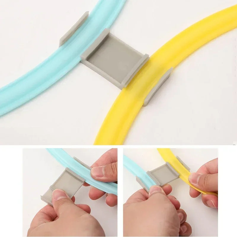 Kids Outdoor Agility Jump Ring Set 10 Hoops 10 Connectors 28/35 cm (11 in / 13.8 in) Physical Training Toy