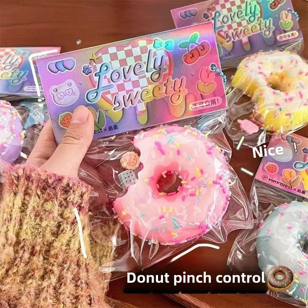 Squishy Cake Donut Stress Relief Toy - Sensory Fidget Squeeze for Kids & Adults, Anxiety Relief Gift