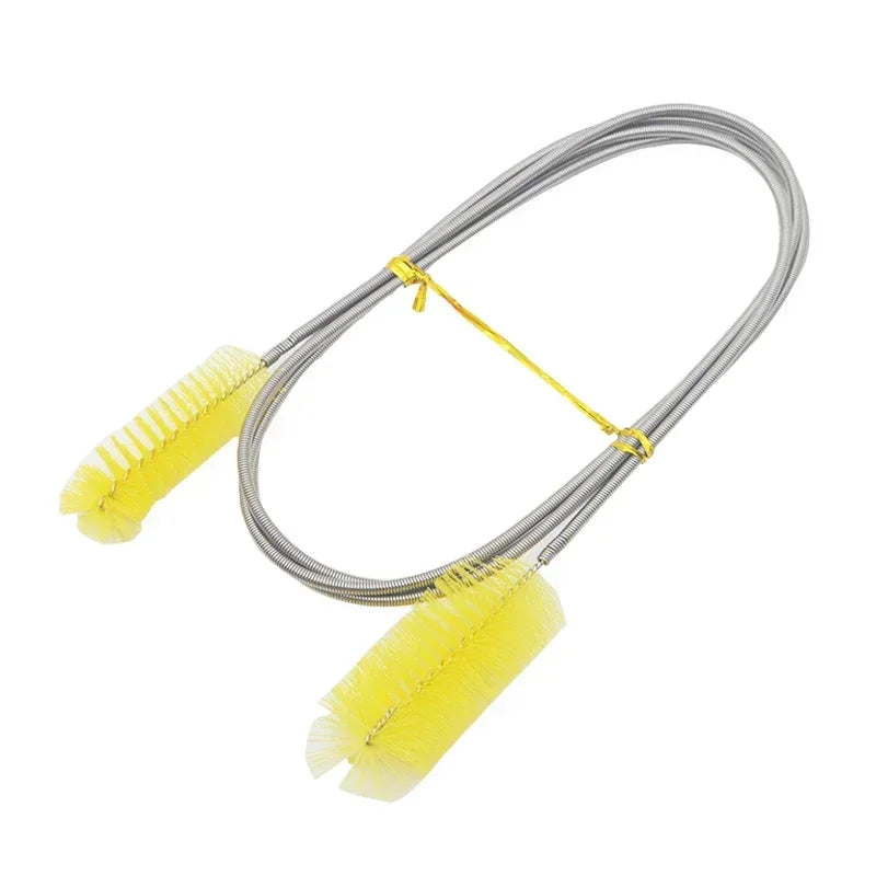 Aquarium Tube Cleaning Brush Flexible Stainless Steel Hose & Filter Pump Brush for Fish Tanks (35.4 in / 90 cm, 61.0 in / 155 cm)