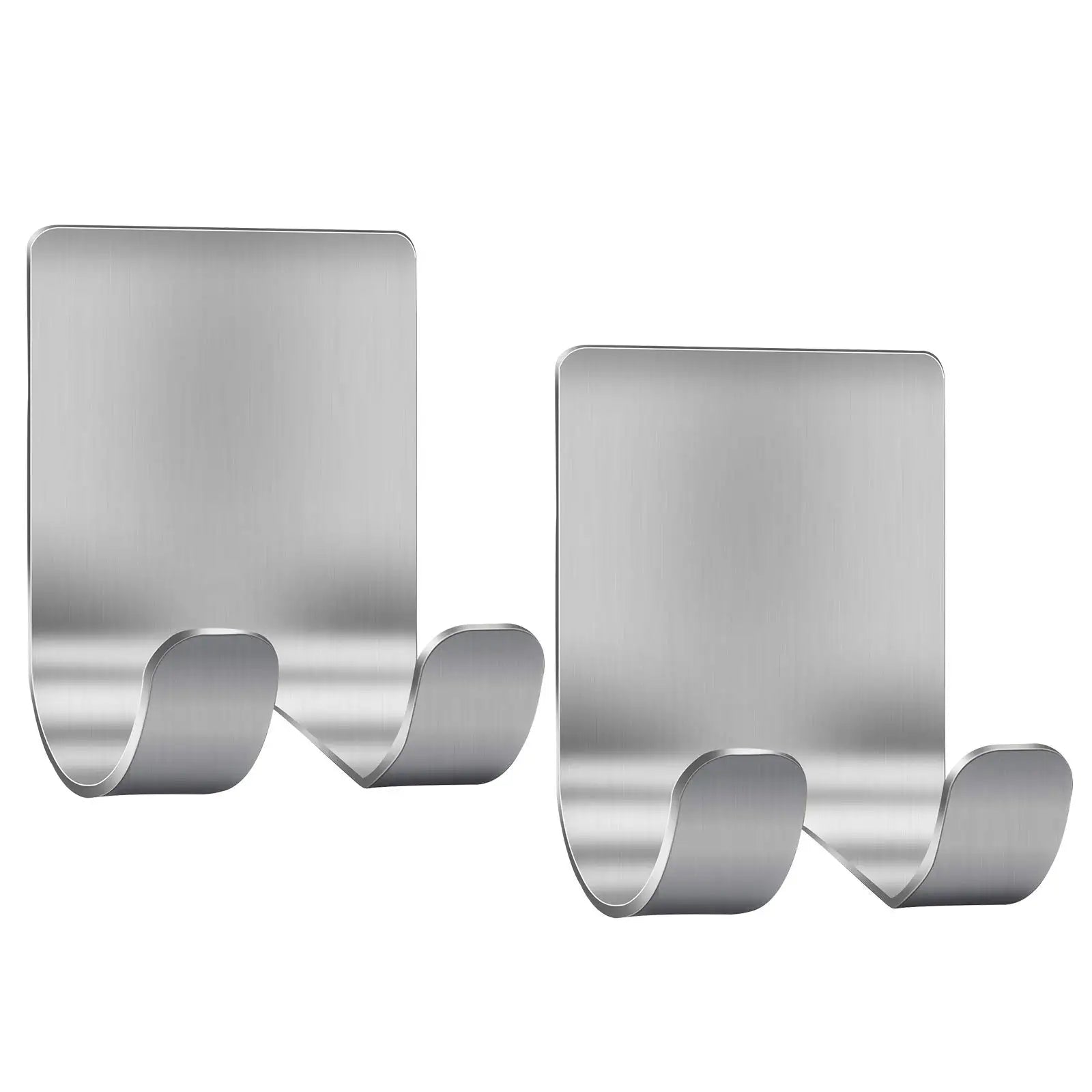 2-Pack 304 Stainless Steel Razor Holder Adhesive Wall-Mount Shaving Stand Bathroom Hook Organizer