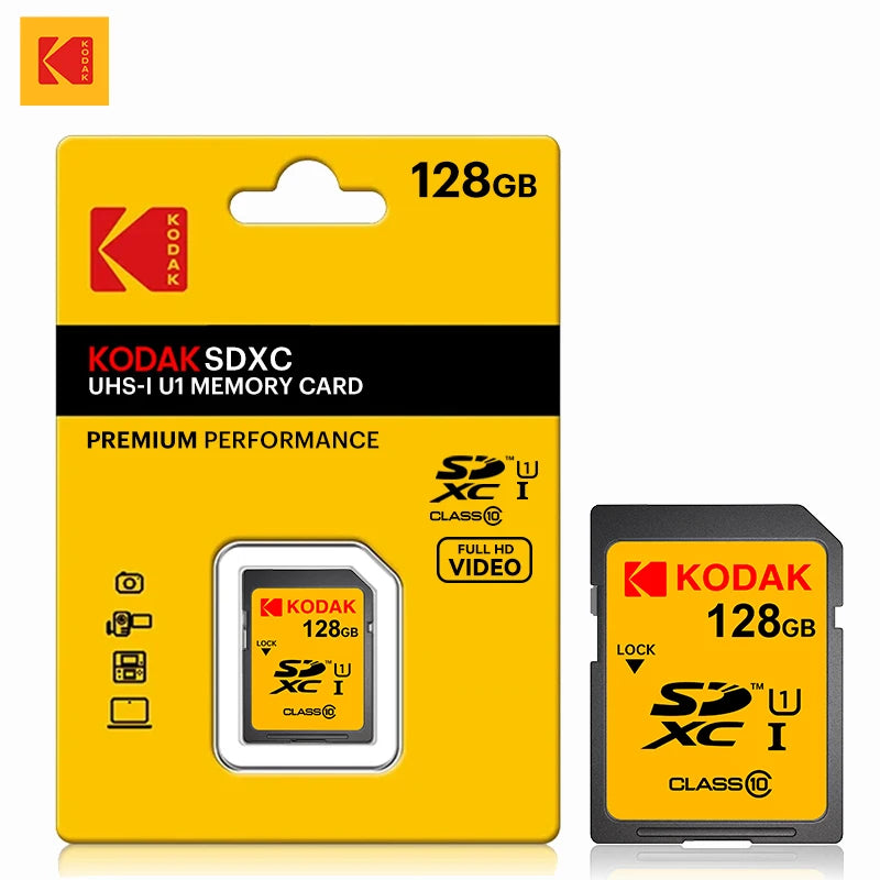 SDXC Memory Card 32GB 64GB 128GB - Class 10 U1 V30 High-Speed SD Card for DSLR & 4K Video