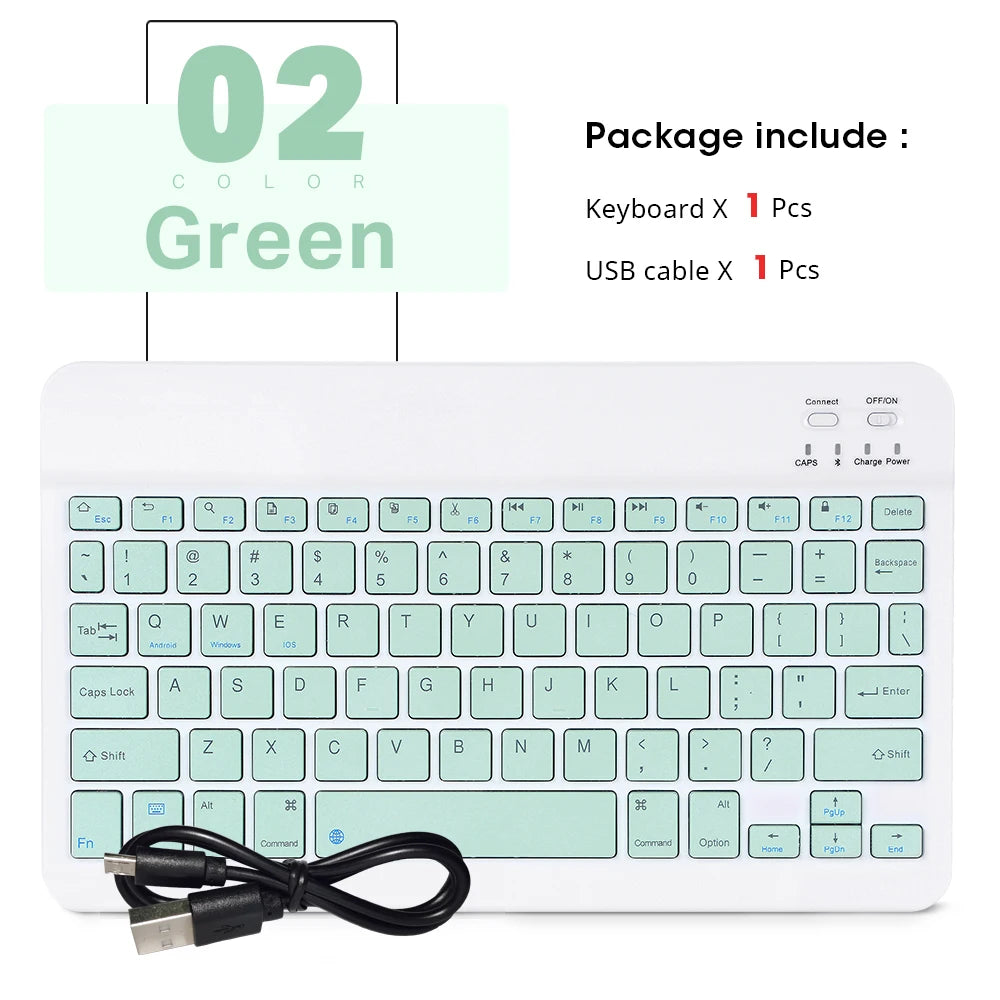 Mini Wireless Bluetooth Keyboard and Mouse — Portable Slim Rechargeable Keyboard for iPad, iPhone, Android Tablets, Samsung, Xiaomi, Mac & Windows