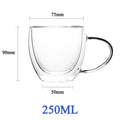 Double-Wall Borosilicate Glass Cups (80-450 ml) Heat-Resistant Insulated Tea, Coffee & Beer Glasses, Single to 6-Pack