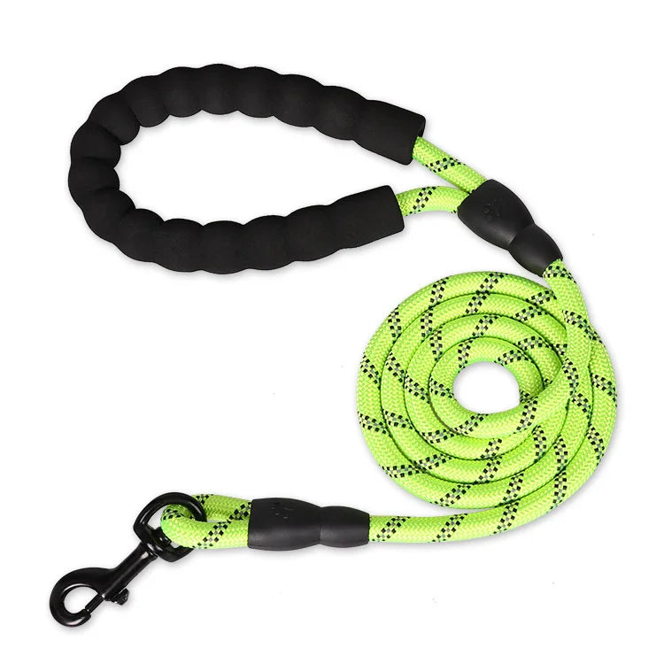 Reinforced Nylon Dog Leash with Padded Handle - Strong Leash for Small, Medium & Large Dogs (120/150/200/300 cm | 4/5/6.6/9.8 ft)