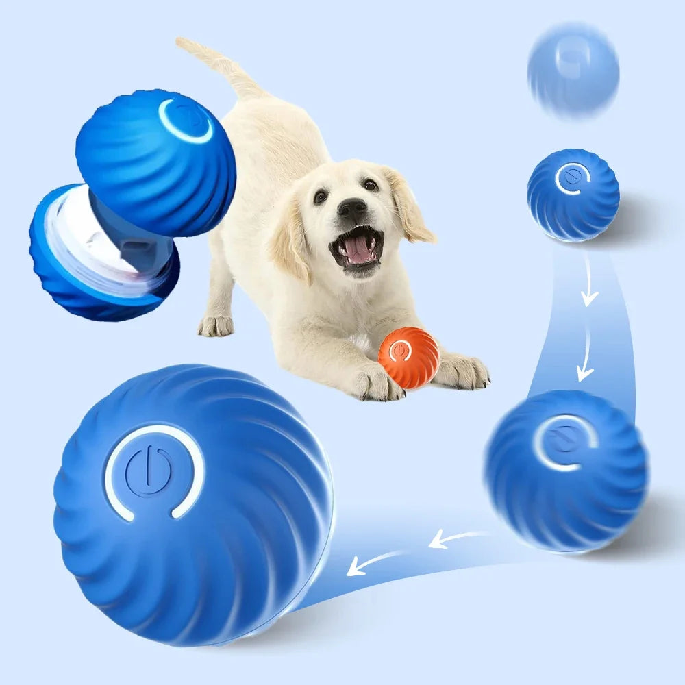 Interactive Smart Pet Toy Ball - Automatic Jumping & Rolling with Gravity Sensor, Rechargeable for Cats & Small/Medium Dogs