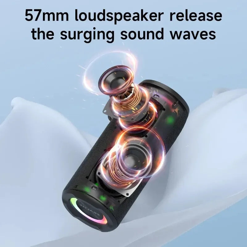 40W Bluetooth 5.2 Portable Speaker, IPX5 Waterproof 3D Stereo Bass TWS Boom Box, 4000mAh