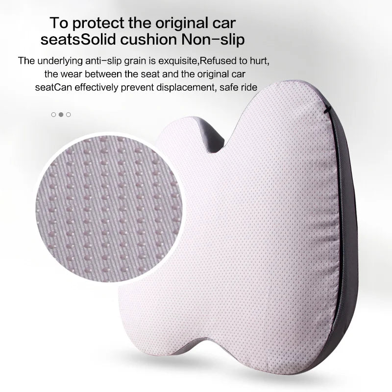 Memory Foam Seat & Back Cushion - Square Removable Washable Polyester Cover