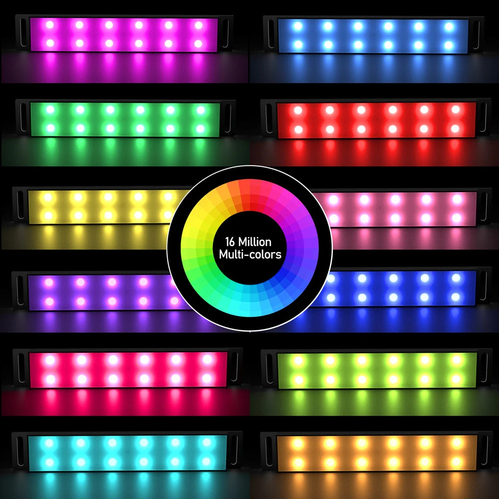 RGB Car Interior Footwell LED Light Strip with Bluetooth APP & Music Sync, 12V Cigarette Lighter Powered