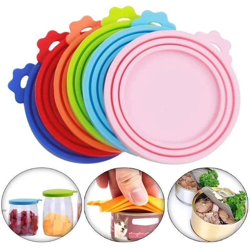 3-in-1 Silicone Pet Can Lid – Reusable Airtight Seal for Dog & Cat Cans, Fits 65/75/85mm (2.6" / 3.0" / 3.3")
