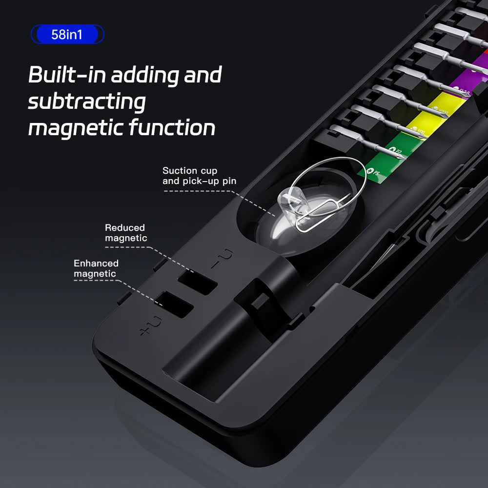 58-in-1 Rechargeable Cordless Precision Screwdriver Kit for Phone & Watch Repair