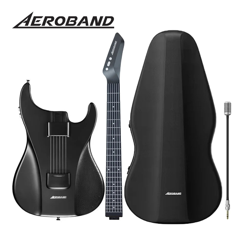 Portable Smart Hybrid Guitar — Pain-Free Silicone Strings, 9 Tone Modes, Built-In Speaker & Mic