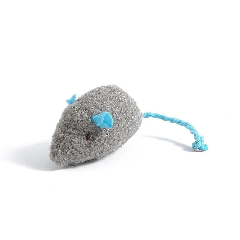 3–200 Pack Rattle Cat Mouse Toys – Prefilled Catnip Faux Fur Interactive Cat Toys for Cats