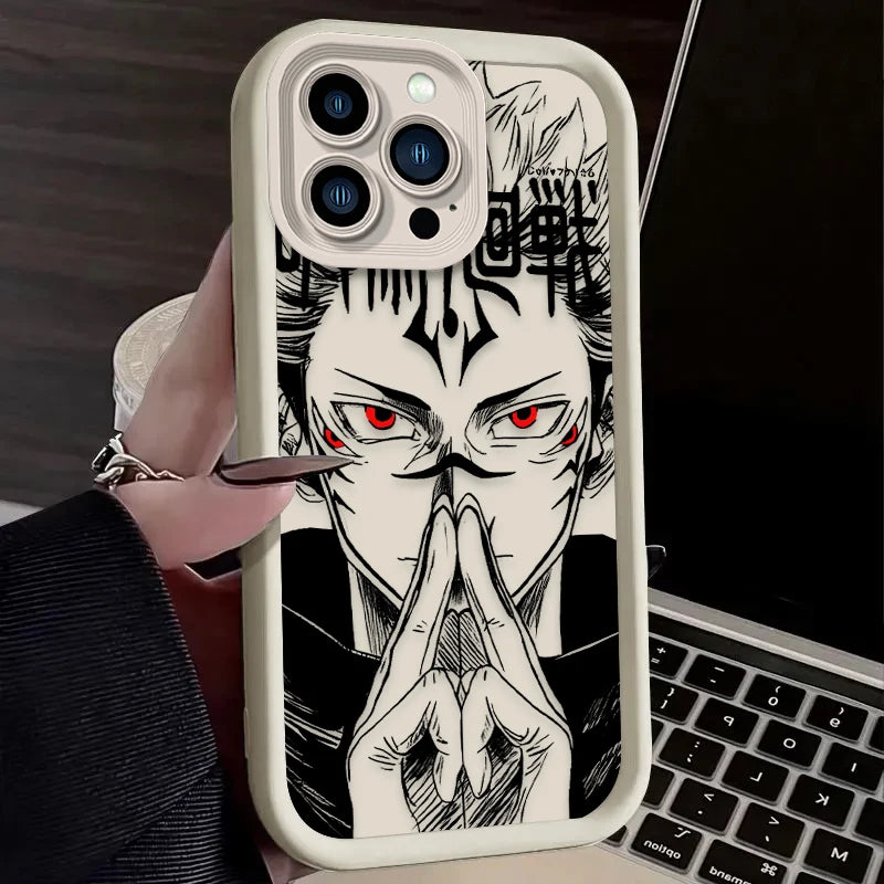 Jujutsu Kaisen Anime Soft TPU Phone Case – Shockproof Anti-Scratch Cover Compatible with Edge 70, Edge 60/50 Series, G86/G85/G84/G75/G60/G56/G54/G35/G34/G32/G24/G15/G14/G05, E13/E14/E22/E32/E40, G Play 5G