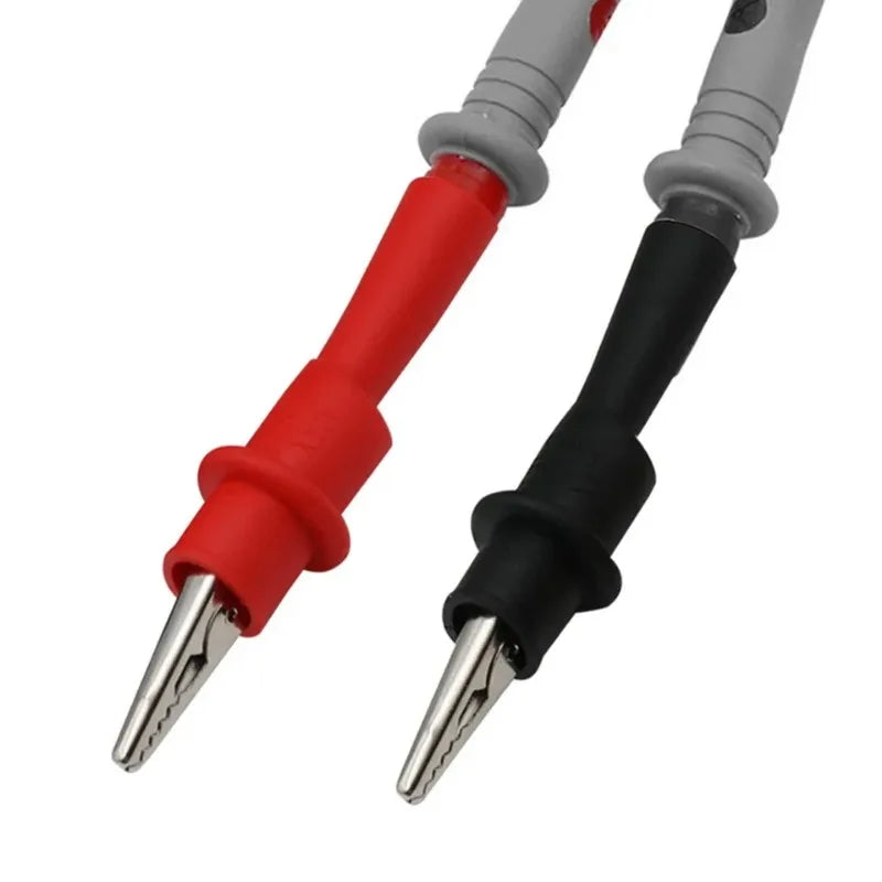 2-Pack Alligator Clip Test Leads for Multimeter – 10A 1000V Red & Black Crocodile Clips