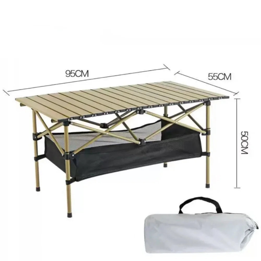 Lightweight Foldable Camping Table with Carry Bag, Portable Outdoor Picnic Beach BBQ Table
