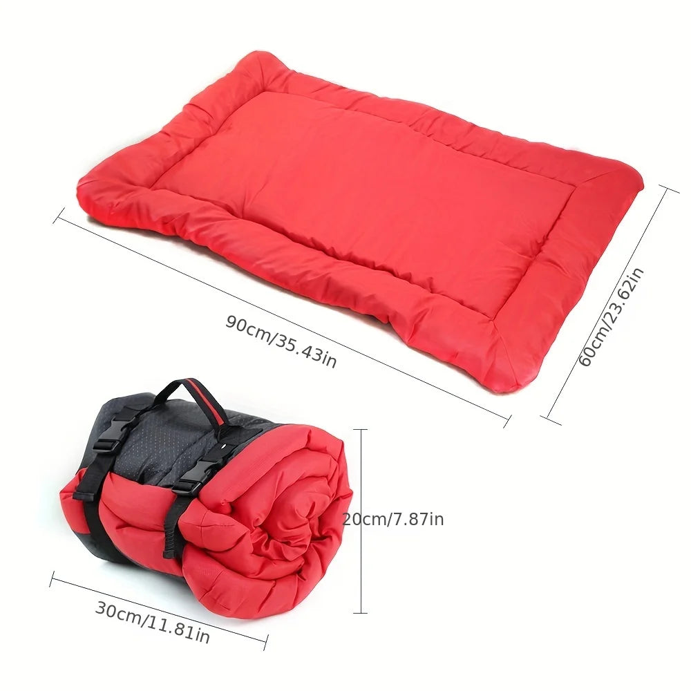 Waterproof Anti-Slip Outdoor Dog Bed Cushion - Machine-Washable Pet Mat