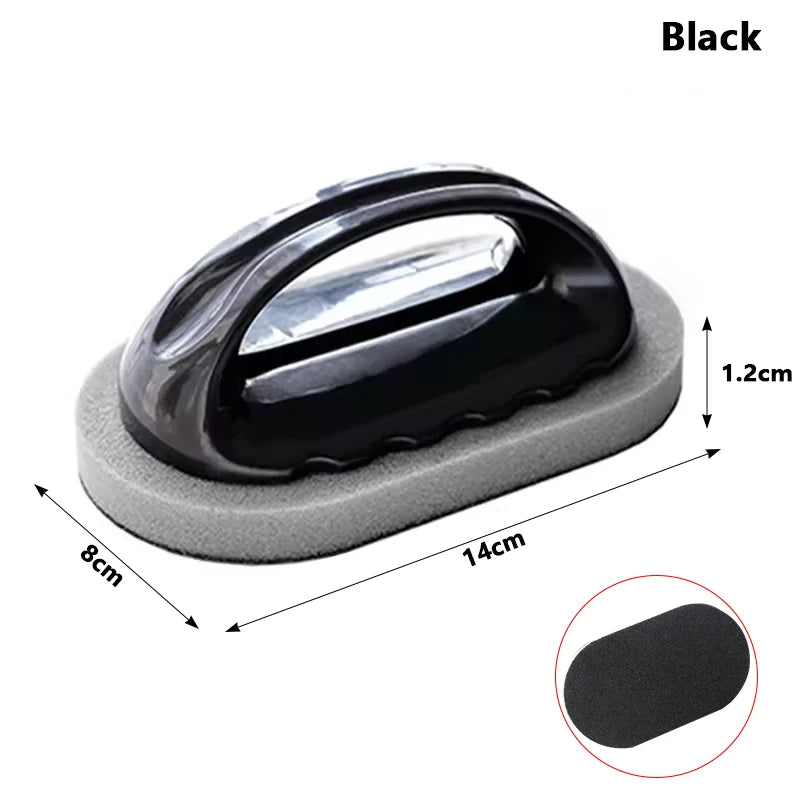 Nano Emery Sponge Cleaning Brush with Handle – Multi-Purpose Kitchen & Bath Eraser for Rust, Stains & Knife Sharpening