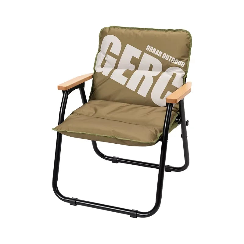 Double Aluminum Folding Outdoor Chair with Backrest – Portable Camping, Picnic & Fishing Stool