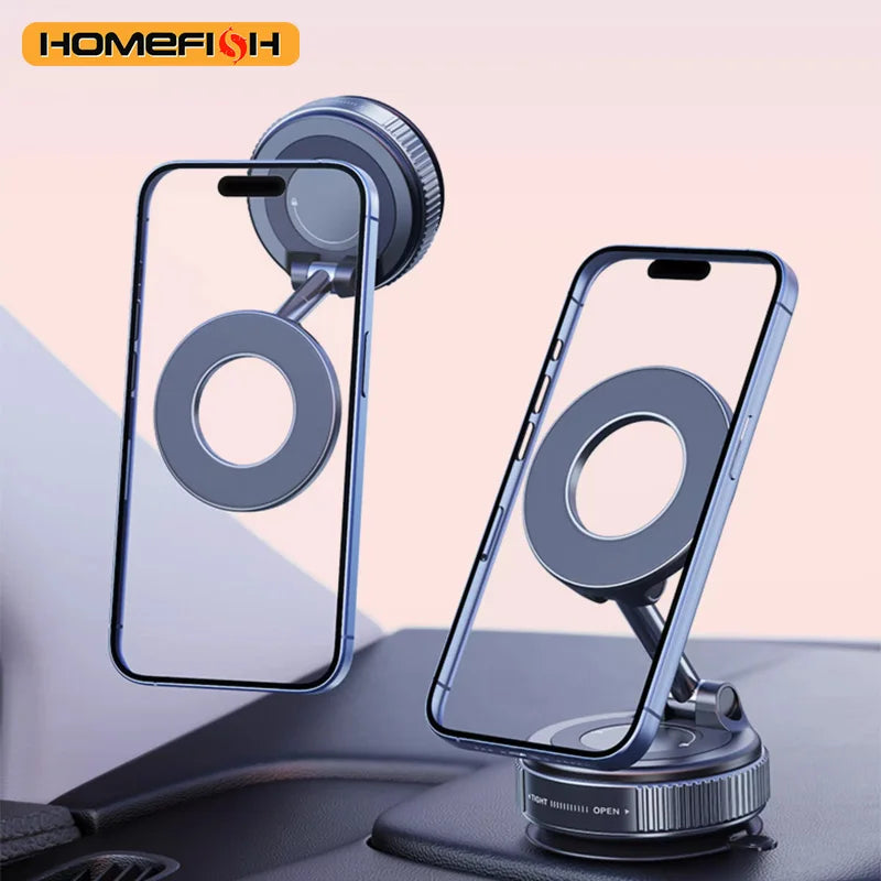 Magnetic Phone Holder – 3-Axis Rotating Mount with Strong Suction for Car, Desk & Wall