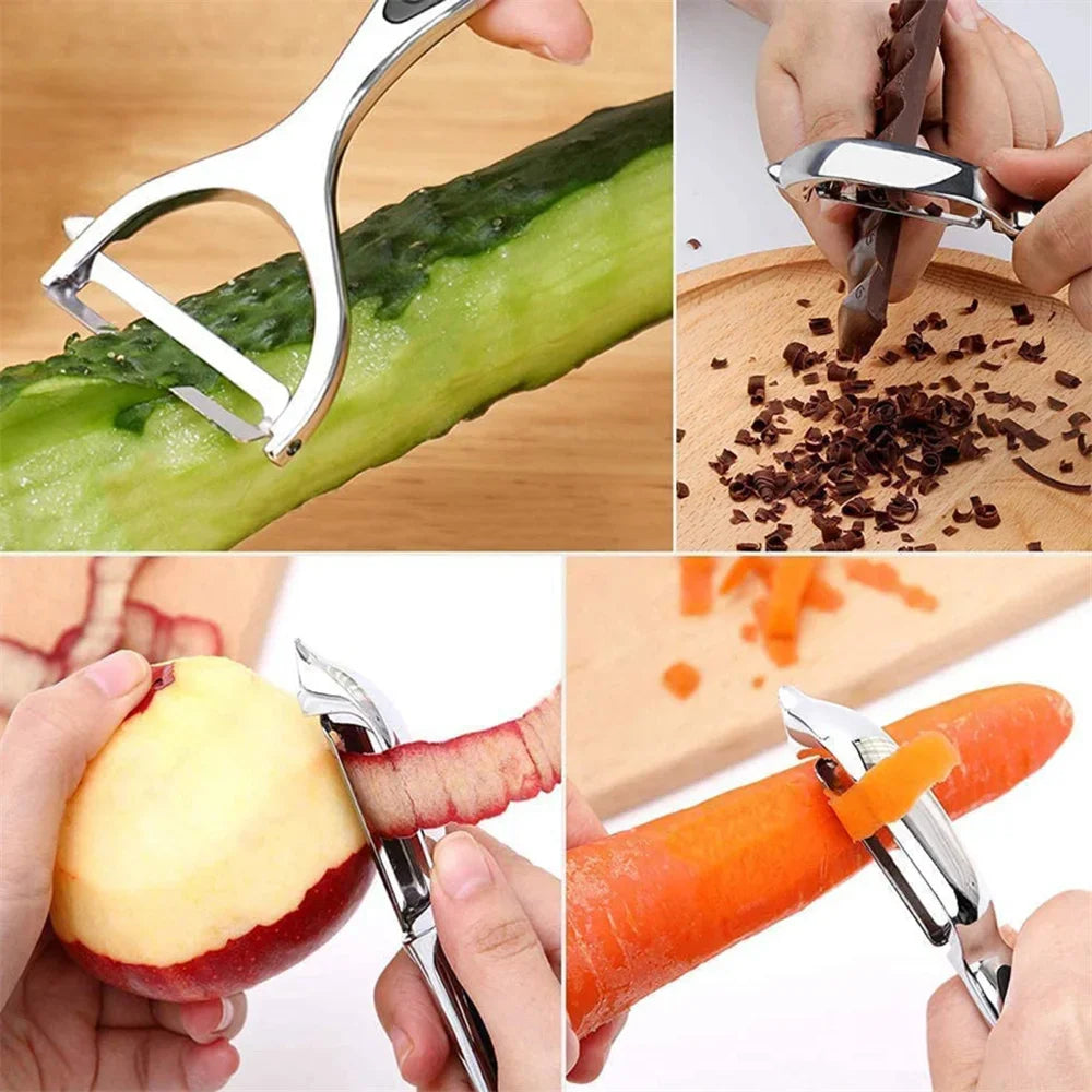 Multi-Function Stainless Steel Vegetable and Fruit Peeler Y & I Handheld Grater and Potato Peeler