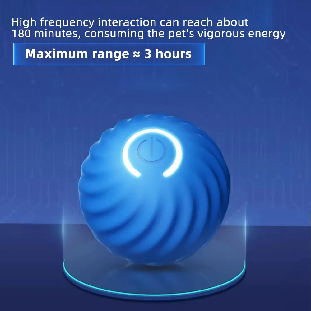 Interactive Smart Pet Toy Ball - Automatic Jumping & Rolling with Gravity Sensor, Rechargeable for Cats & Small/Medium Dogs