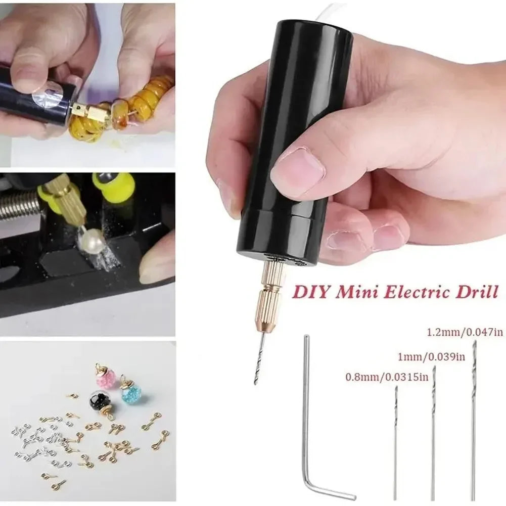 Mini USB Electric Drill Pen Handheld Rotary Tool for Resin Jewelry, Wood Engraving & DIY Crafts