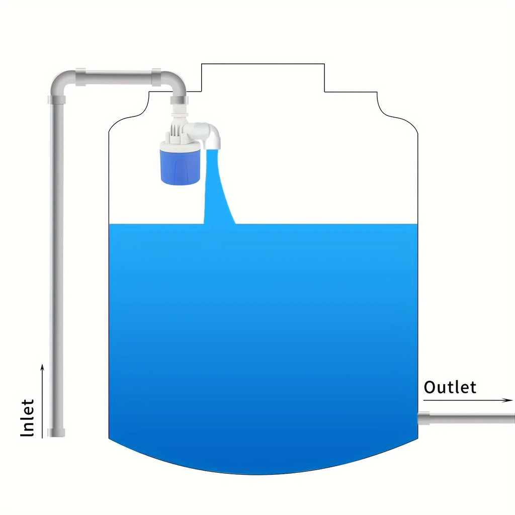 1/2-Inch (12.7 mm) BSP Mini Automatic Float Valve – No-Electric Water Level Controller, Auto Shut-Off for Water Tanks & Towers