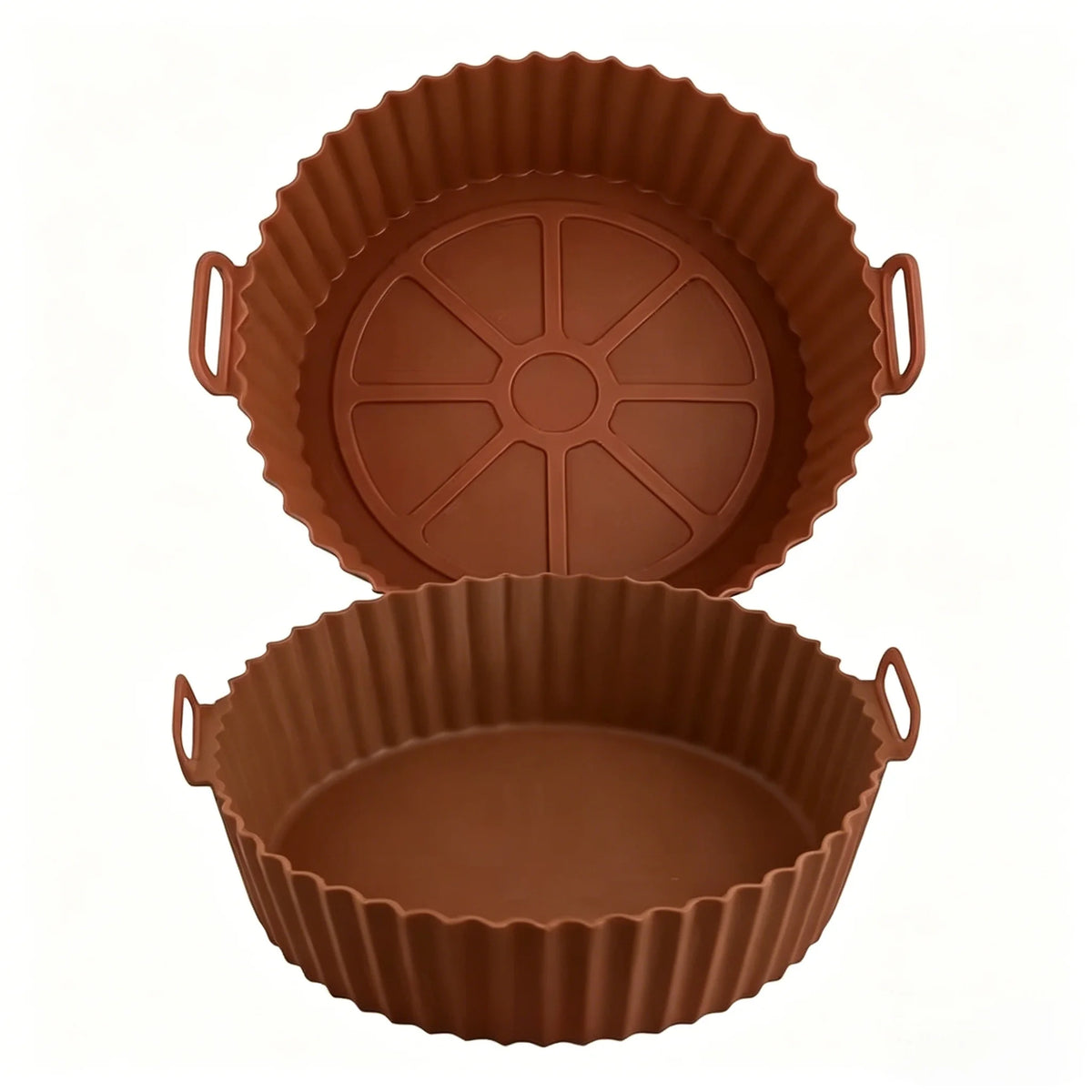 Reusable Silicone Air Fryer Basket & Baking Tray - Nonstick Airfryer Liner for Pizza, Fried Chicken
