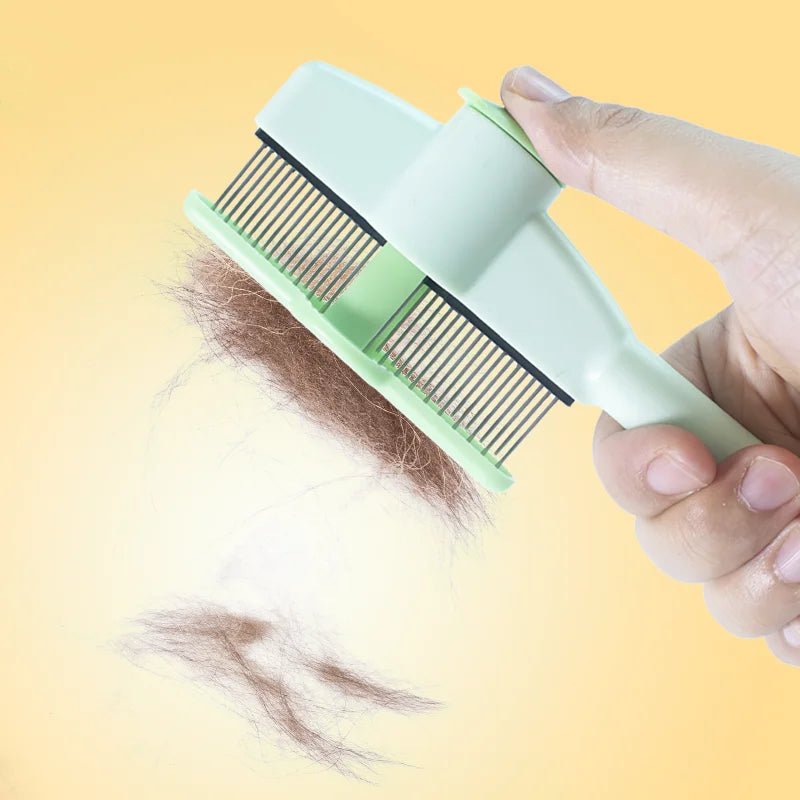 Cat Grooming Dematting Brush – Open-Knot Pet Hair Removal Comb, 7.9 x 3.1 in (20 x 8 cm)