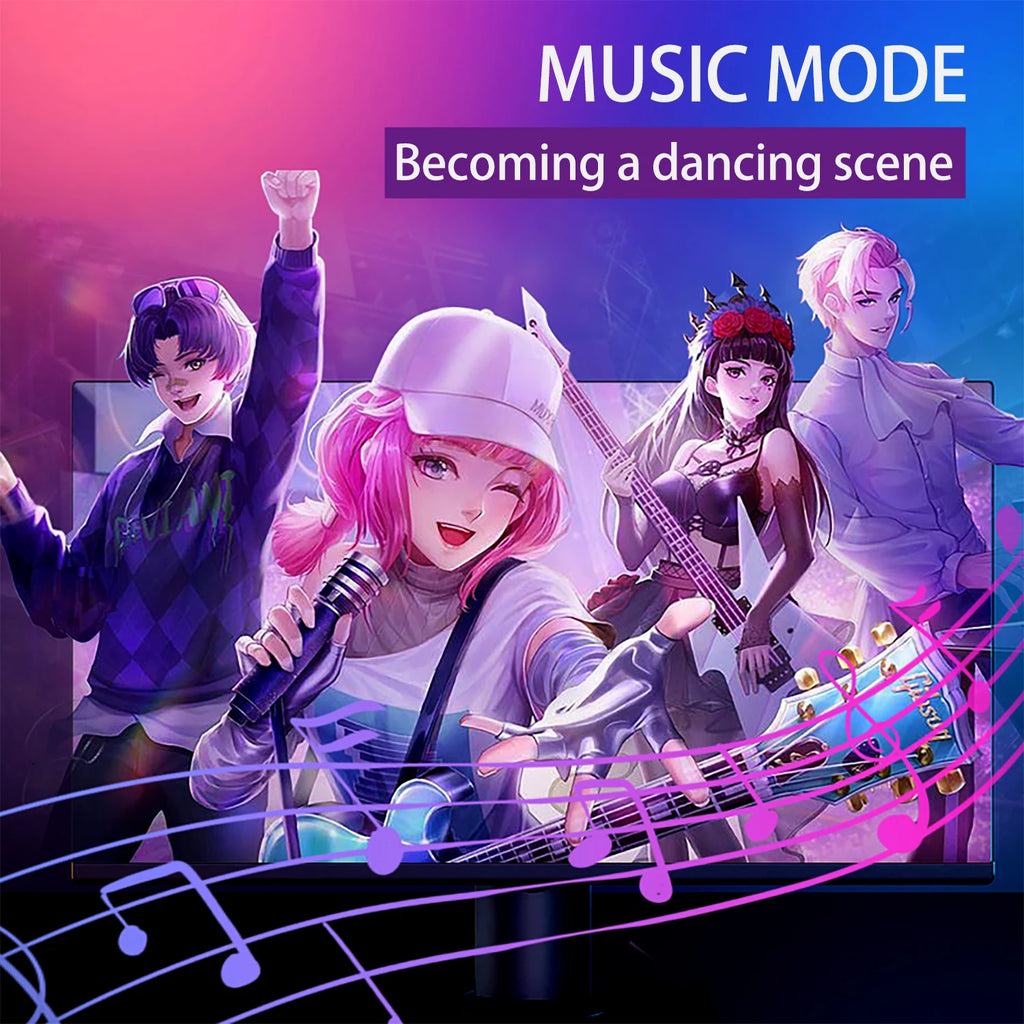 Smart RGB LED Monitor Backlight Strip USB Sync — Gaming Light Bar for 24–34 in (61–86 cm) PC Screens, Waterproof