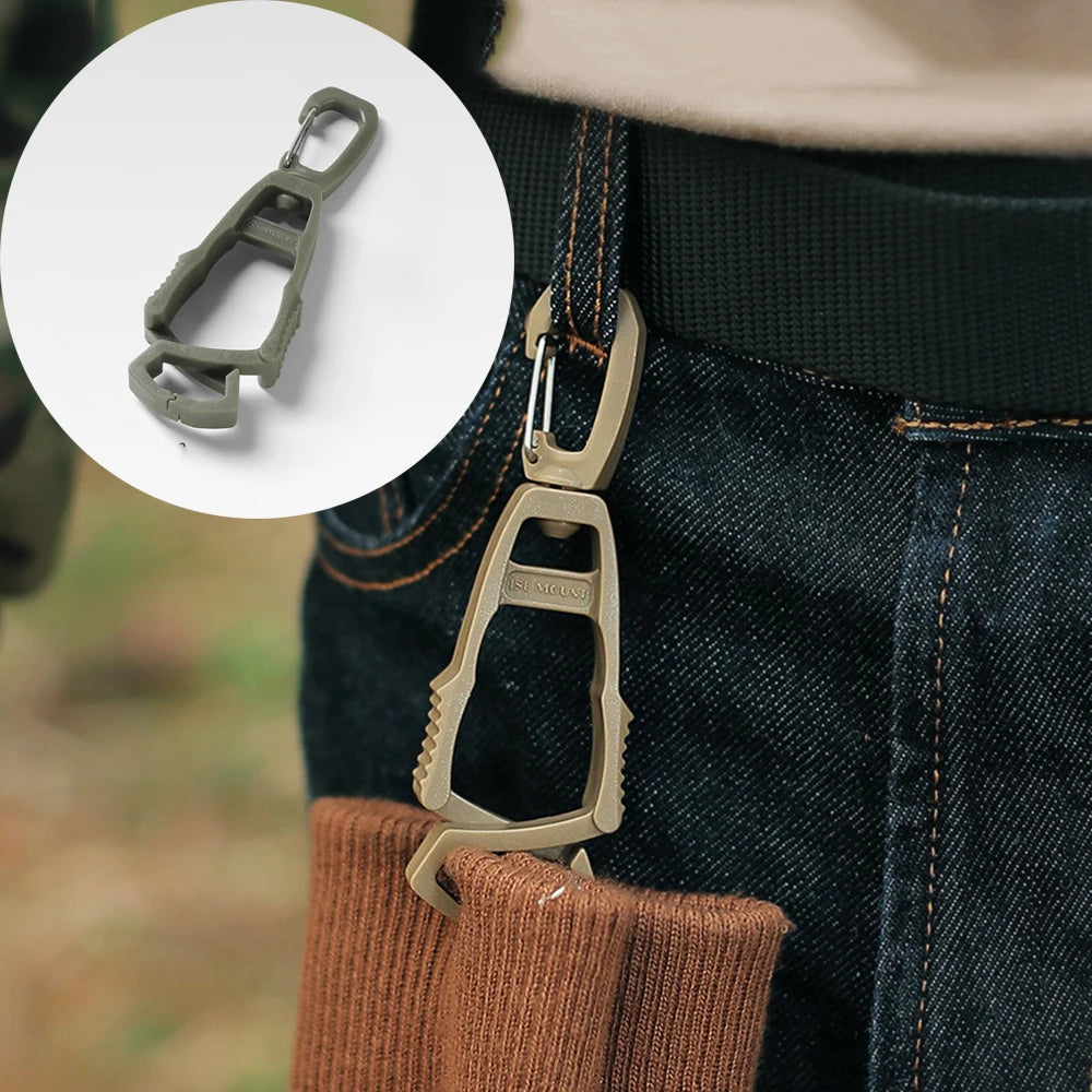 Rotating Multi-Purpose Glove Clip Holder Anti-Drop Work Glove Hanger Clamp for Camping and Tools