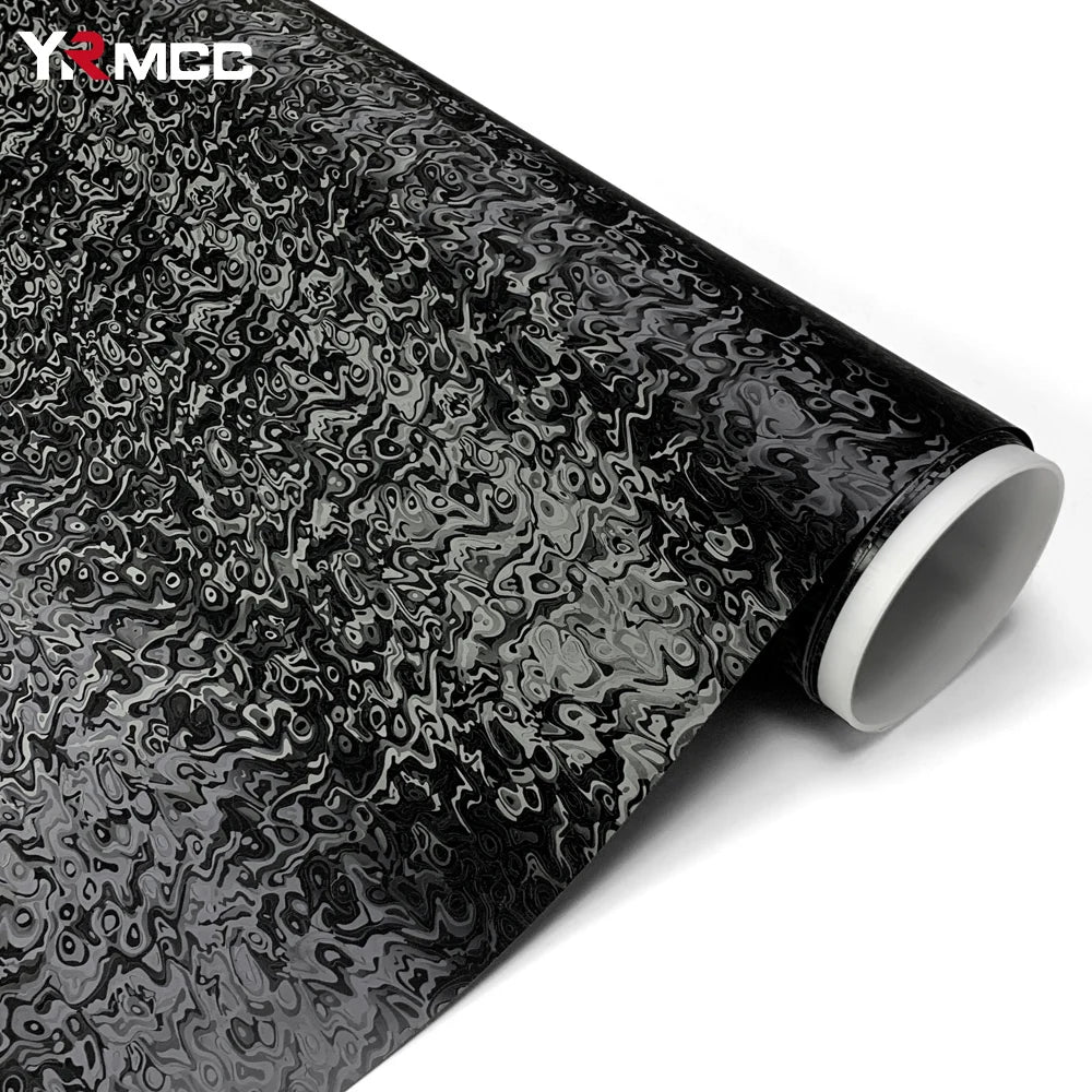 Black Carbon Fiber Vinyl Film Wrap 10/20/30/40/50cm x 150cm PVC Self-Adhesive Waterproof Car & Motorcycle Sticker