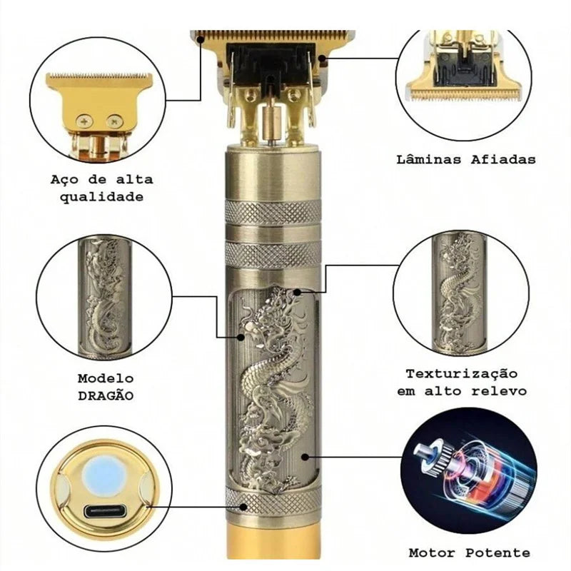 Men's Electric Beard Trimmer & Hair Clipper – Battery‑Powered Precision Shaver