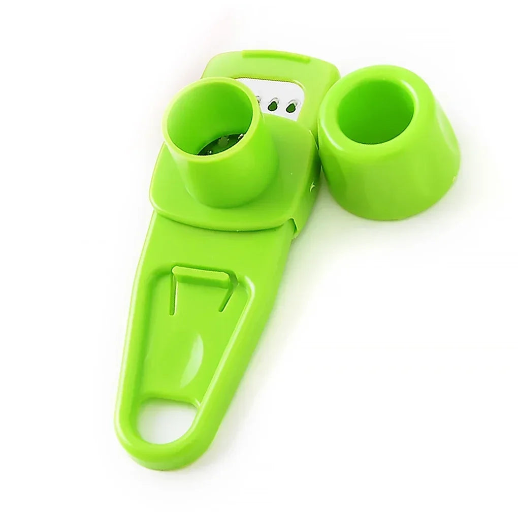 Multifunctional Manual Garlic Press & Ginger Grater — Stainless Steel Garlic Cutter Peeler