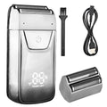 Men's Rechargeable Electric Shaver & Hair Clipper – Metal Housing, USB Fast Charge, Hypoallergenic Foil