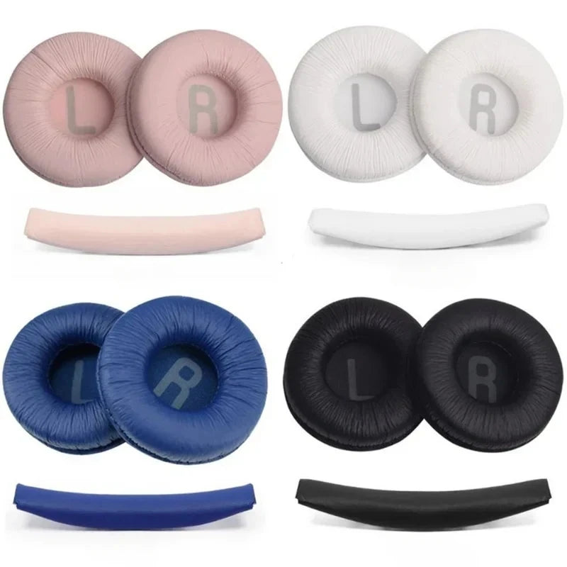 1-Set Replacement Leather Ear Pads & Headband Cushion for Over-Ear Headphones