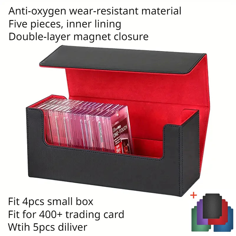 Deck Card Storage Box for 100+ Cards – Playing Card Carrying Case for Trading & Baseball Cards, Portable Deck Box for Games