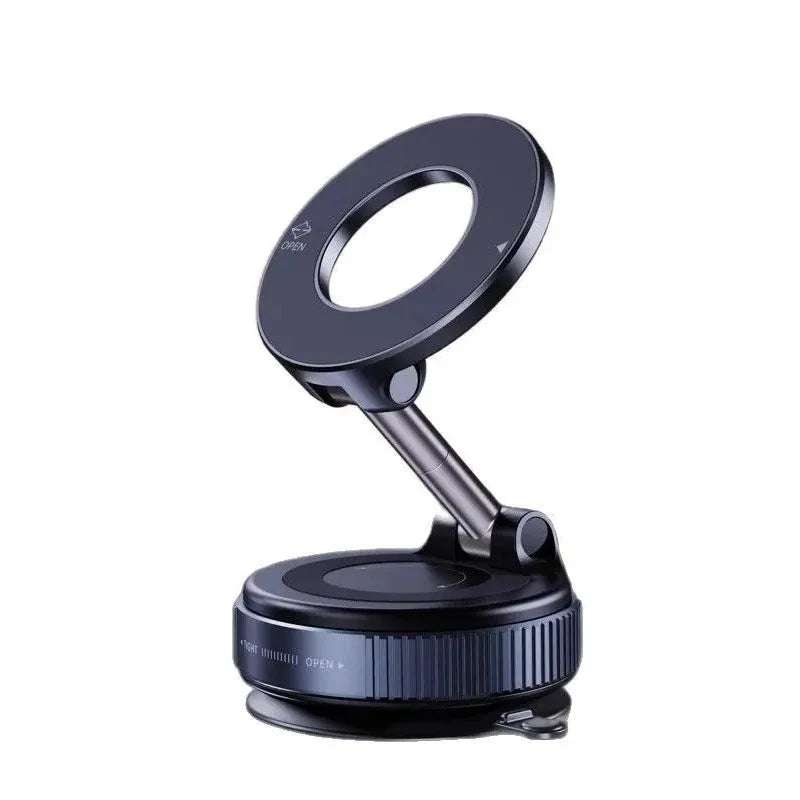 Magnetic Phone Holder with Strong Vacuum Suction — 360° Foldable Mount for Car, Desk & Bathroom — Universal for iPhone & Android