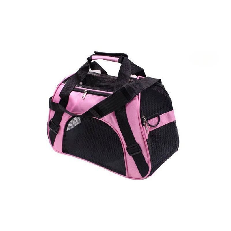 Portable Soft-Sided Pet Carrier Bag – Breathable Mesh Travel Carrier for Cats, Dogs & Puppies (S/M/L)