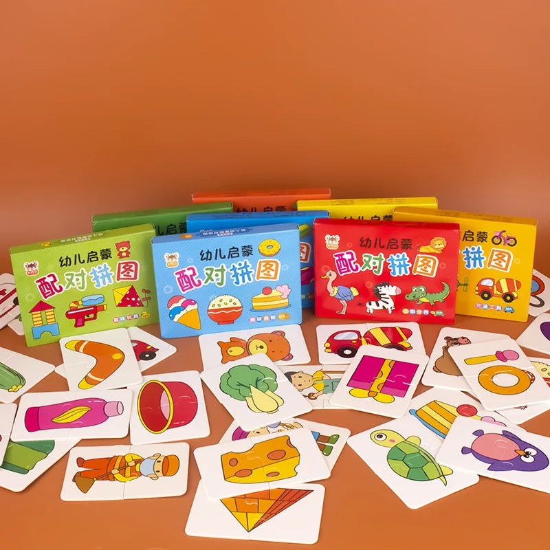 32-Piece Animal Matching Card Puzzle — Educational Memory & Cognitive Game for Ages 14+