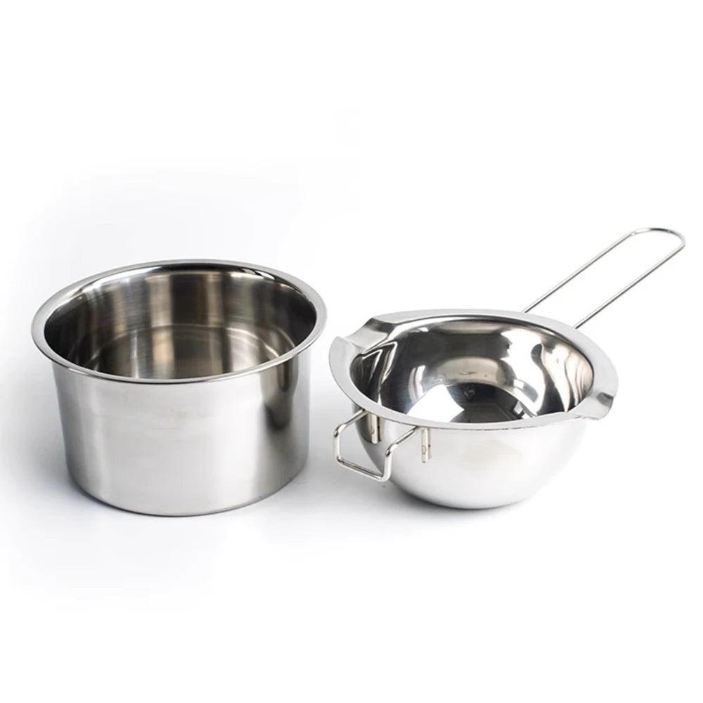 400/600ml Wax Melting Pot (13.5/20.3 fl oz) with Heat-Resistant Handle for Candle, Chocolate & Candy Melting
