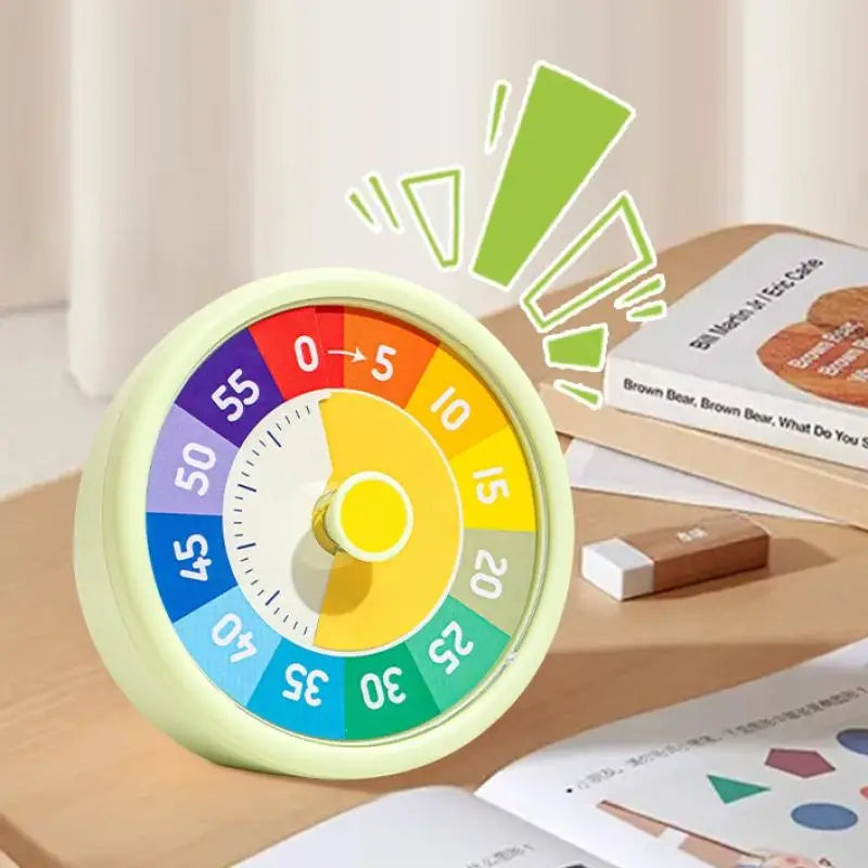 Visual 60-Minute Silent Countdown Timer, Round Kitchen Timer for Time Management & Study