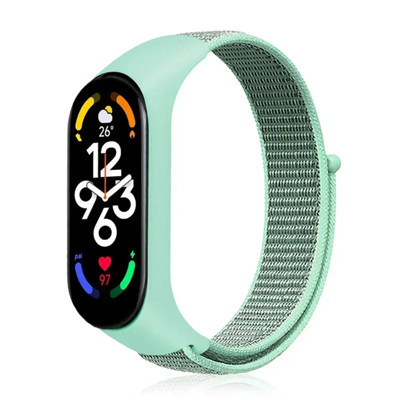 Nylon Loop Replacement Strap for Smart Fitness Tracker – Soft Adjustable Breathable Woven Wristband