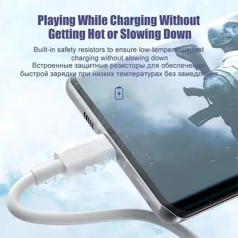 4-Pack USB-A to USB-C Fast Charging Cable — 6A 120W, 1m/2m High-Speed Data Sync for Android Phones